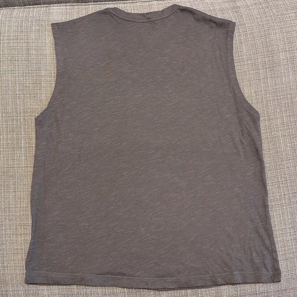 Slub Muscle Tank in Faded Black Venice Wash - Picture 5 of 7